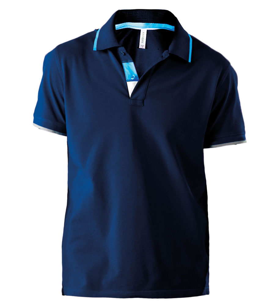 Polo-K245-NAVY-TURQUOISE-Kariban